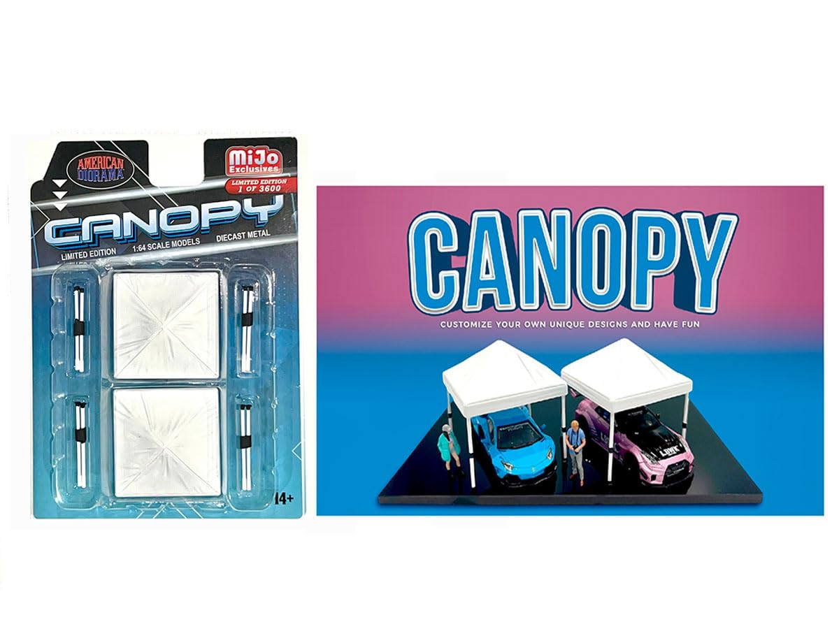 Canopy 2 Piece Set White Limited Edition To 3600 Pieces Worldwide 1/64 Scale Models By American Diorama