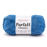 Premier Parfait Chunky Yarn, Super Bulky Chenille Yarn, Ideal for Knitting and Crocheting, Cornflower, 3.5 oz, 131 Yards