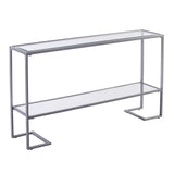 Sei Furniture Southern Enterprises Horten Glam Narrow Console Table, Silver