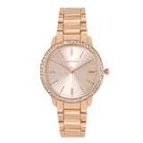 Joker & Witch Women Analogue Halo 38Mm Rose Gold Dial 18Mm Stainless Steel Strap Watch