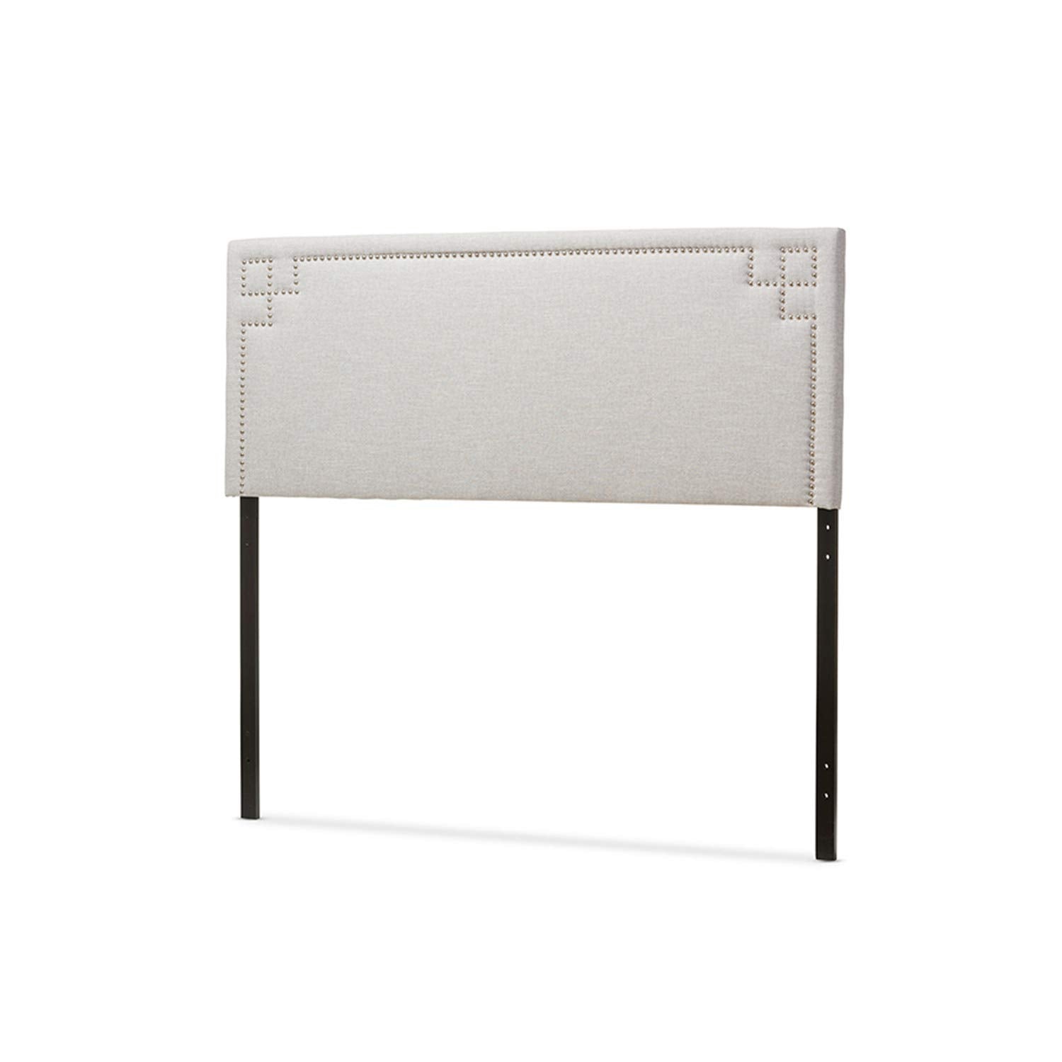 Baxton Studio Geneva Upholstered Full Headboard In Grayish Beige