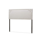 Baxton Studio Geneva Upholstered Full Headboard In Grayish Beige
