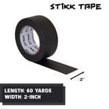 1 Pack 2 inch x 60yd STIKK Black Painters Tape 14 Day Easy Removal Trim Edge Finishing Decorative Marking Masking Tape (1.88 i