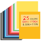 8.5 X 11 Colored Cardstock, 25 Colored Construction Paper