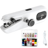 ZWJ Handheld Sewing Machine, Portable Mini Sewing Machine with Smart LCD Display, 3-Speed Adjustable Electric Stitcher, USB-C Re