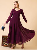 Wedani Georgette Printed One Piece Dress For Women Purple,PURPLE,M,Georgette,Fit And Flare,
