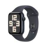 Apple Watch SE (2nd Gen) [GPS 44mm] Smartwatch with Midnight Aluminum Case with Midnight Sport Band M/L. Fitness and Sleep Track