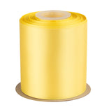 4 Inch Double Faced Satin Ribbon Lemon Solid Polyester Craft Ribbon - 25 Yards Perfect for Gift Wrapping, Crafts, Wreath, Weddin