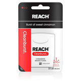 REACH Cleanburst Waxed Floss Cinnamon 55 Yards (Pack of 2)