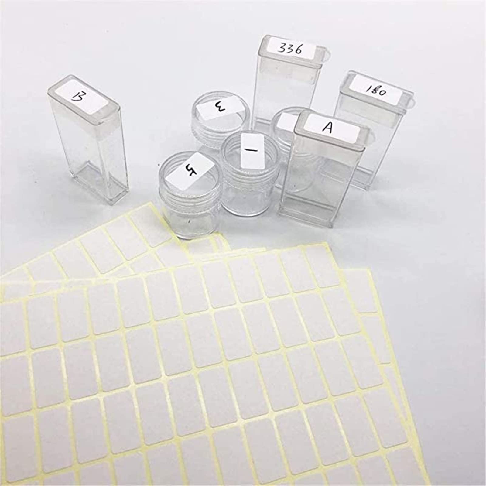 Huacan 50 Sheets White Labels Stickers for Writing Diamond Painting Labels Storage Container Sticker (5600 Labels)