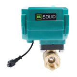 U.S. Solid 3/4 Smart Motorized Ball Valve - Remote App Mobile Control Brass Electrical Ball Valve with Manual Switch, 5V DC USB 