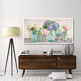 Flowers In Mason Jars-Paper Art-74,,X38,,