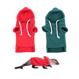 2 Pieces Ferret Clothes, Ferret Sweater Hoodie, Costume for Hamster, Guinea Pig, Bunny, Small Animal (Small)