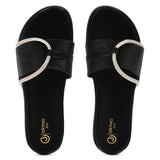 Ortho Joy Doctor Footwear For Women|| Fancy Footwear & Sandal For Women || Orthopedic Women'S Fancy Slipper For Women,Black,6,B0D872CGY7