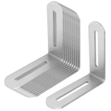 10 Pcs 3-1/8 L Corner Brace, Stainless Steel Slotted Right Angle Bracket