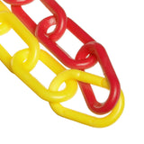 Mr. Chain Plastic Barrier Chain, Alternating Yellow/Red, 2Inch Link Diameter, 100Foot Length (50037100)