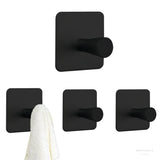 AESTHELIV Adhesive Hooks for Hanging - 4 Pack, Heavy-Duty Hooks for Walls No Damage (15lbs) Self-Adhesive Hook for Towles, Robes