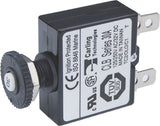 Blue Sea 7059 30A Marine Push Button Thermal with Quick Connect Terminals