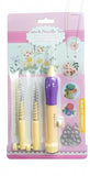 Ilika Punch Needle Embroidery Set With 3 Interchangeable Needle Sizes, Diy Craft Tool Kit For Yarn And Embroidery Floss, Include