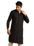 Manyavar Men's Casual Black Kurta (L)