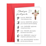 Pastor Appreciation Gifts Card, Thank You Gifts for Pastor, Pastors Birthday Card, Pastors Gift for Men Women, Pastor-Anniversar