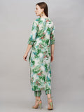 Anni Designer Women'S Cotton Blend Printed Straight Kurta With Pant (Ps-Green-Nw_3Xl_Green_Xxx-Large),Green,3XL,Cotton Blend,Regular,Kurta