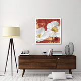 Washed Poppies (Red & Gold) I-Paper Art-38,,X38,,