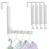 4 Packs Over The Door Hooks, Folding Over The Door Towel Rack, Portable Space Saving Collapsible Coat Racks for Laundry Room Bat