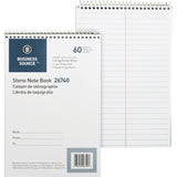 Business Source 26740 Steno Notebook Greg Ruled 6Inch x9Inch 60 Sheets White Paper