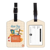Nutcase Designer Luggage Travel Baggage Tags Set Of 2 With Name Card Inside Travel Bag