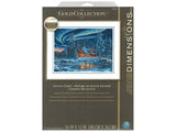Dimensions(R 16 Inch x12 Inch Counted Cross Stitch Aurora Cabin