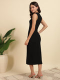Wedani Dress For Women Black,BLACK,L,Polyester,Bodycon,,WBAPPB0F6TNTM97