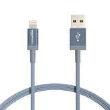 Amazon Basics 2-Pack USB-A to Lightning Charger Cable, Nylon Braided Cord, MFi Certified Charger for Apple iPhone 14 13 12 11 X 