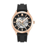 Kenneth Cole Automatic Black Round Dial Men'S Watch | Silicon Strap Material | Watches For Men Analog - Kcwgz0103702Mnw