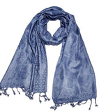 Kosweem Plain 3D Fashionable Woolen Winter Wear Thin Scarf/Stole/Shawl For Baby Girls Womens(Grey)