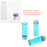 15ml Glass Vials with Screw Caps and Plastic Stoppers, Small Clear Liquid Sample Vial, Leak-Proof Vial, 50PCS