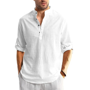 Bellstone Men'S Cotton Blend Solid Regular Dress Shirt (Kurta800_Combo_White_Navy Blue_M