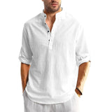 Bellstone Men'S Cotton Blend Solid Regular Dress Shirt (Kurta800_Combo_White_Navy Blue_M