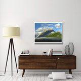 Mt Kidd With Slopes Covered In Coniferous Forest, Kananaskis Country, Alberta, Canada-Paper Art-42,,X32,,