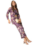Anni Designer Women'S Cotton Blend Printed Ethnic Co-Ord Set (Koa Purple_S_Purple_Small),Purple,S
