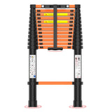 Telescoping Ladder,12.5 FT Extension Ladder, Heavy Duty 330lbs Max Capacity, Multi-Purpose Collapsible Ladder for RV or Outdoor 