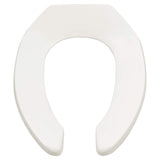 American Standard 5901100.020 Commercial Elongated Open Front Toilet Seat with Stainless Steel Hinge, 1.00 in Wide x 14.38 in Ta