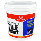 Red Devil 0428 Pre-Mixed Tile Grout - Professional Quality, Excellent Adhesion, Ideal for Wall & Floor Use - 1 Pint, White, Made