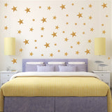 117Pcs Gold Stars Wall Decal Stars Pattern DIY Wall Stickers for Kids Rooms Home Decor