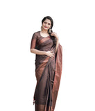 Shiv Textiles Womens Banarasi Silk Saree (ZM01 Maroon)