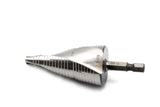 TEMO M35 Cobalt Step Drill Spiral Flute Unibit, Two Size: 7/8 Inch and 1-1/8 Inch, 1/4 Inch Hex Shank