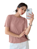 Wedani Solid Regular Fit Jeans Korean Western Tops For Women Stylish,Pink,L