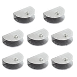 ZAXPHUMAX Stainless Steel Glass Clip Bracket 304, 3 Sizes (1/43/81/2  ) Heavy Duty Glass Clamps for Table Top, Shower D
