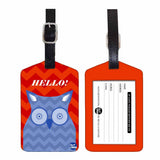 Nutcase Designer Luggage Travel Baggage Tags Set Of 2 With Name Card Inside Owlsome