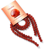 Risyfjew 100PCS 8mm Natural Carnelian Beads Gemstone Round Loose Beads for Jewelry Making Chakra Crystal Stone Beads for Bracele
